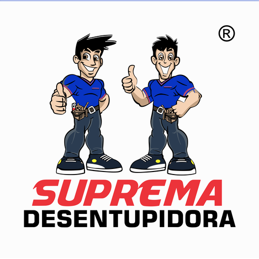 Logo da Suprema Desentupidora, desentupidora 24 horas em Porto Alegre
